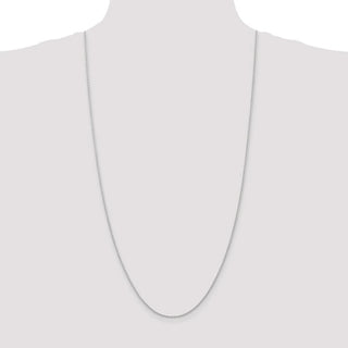30" 14k White Gold 1.5mm Parisian Wheat Chain Necklace