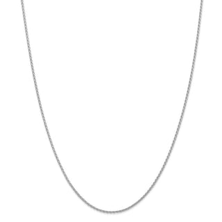30" 14k White Gold 1.5mm Parisian Wheat Chain Necklace