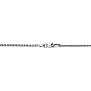 30" 14k White Gold 1.75mm Parisian Wheat Chain Necklace
