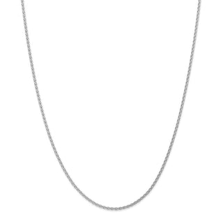 30" 14k White Gold 1.75mm Parisian Wheat Chain Necklace