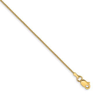 10" 14k Yellow Gold 1mm Parisian Wheat Chain Anklet