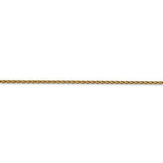 24" 14k Yellow Gold 1.5mm Parisian Wheat Chain Necklace