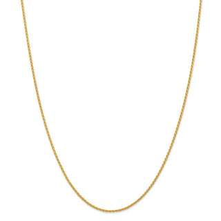 24" 14k Yellow Gold 1.5mm Parisian Wheat Chain Necklace