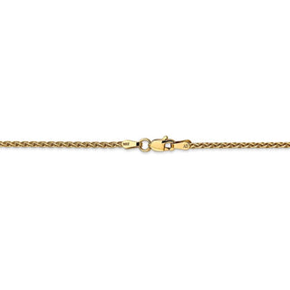 24" 14k Yellow Gold 1.75mm Parisian Wheat Chain Necklace