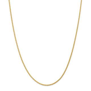 24" 14k Yellow Gold 1.75mm Parisian Wheat Chain Necklace