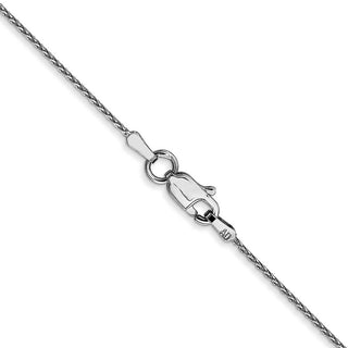 30" 14K White Gold 30 inch .8mm Diamond-cut Parisian Wheat with Lobster Clasp Chain