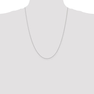 24" 14K White Gold 24 inch .8mm Diamond-cut Parisian Wheat with Lobster Clasp Chain