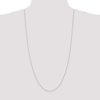 30" 14K White Gold 30 inch .8mm Diamond-cut Parisian Wheat with Lobster Clasp Chain