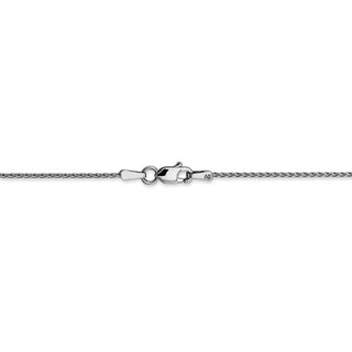 30" 14k White Gold 1mm Diamond-cut Parisian Wheat Chain Necklace