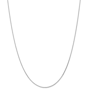 22" 14k White Gold 1mm Diamond-cut Parisian Wheat Chain Necklace