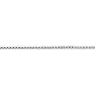 24" 14k White Gold 1.5mm Diamond-cut Parisian Wheat Chain Necklace