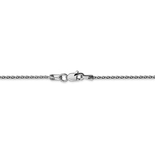 24" 14k White Gold 1.5mm Diamond-cut Parisian Wheat Chain Necklace