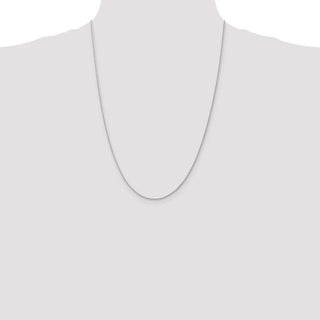 24" 14k White Gold 1.5mm Diamond-cut Parisian Wheat Chain Necklace