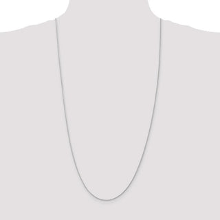 30" 14k White Gold 1.5mm Diamond-cut Parisian Wheat Chain Necklace