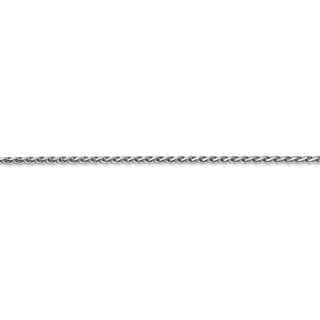 8" 14k White Gold 1.9mm Diamond-cut Parisian Wheat Chain Bracelet