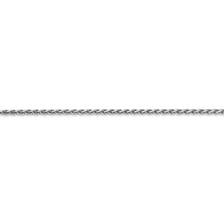 30" 14k White Gold 1.9mm Diamond-cut Parisian Wheat Chain Necklace