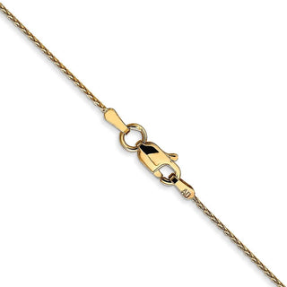 30" 14K Yellow Gold 30 inch .8mm Diamond-cut Parisian Wheat with Lobster Clasp Chain