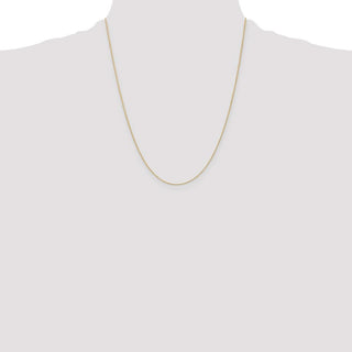 22" 14K Yellow Gold 22 inch .8mm Diamond-cut Parisian Wheat with Lobster Clasp Chain