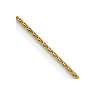 30" 14K Yellow Gold 30 inch .8mm Diamond-cut Parisian Wheat with Lobster Clasp Chain