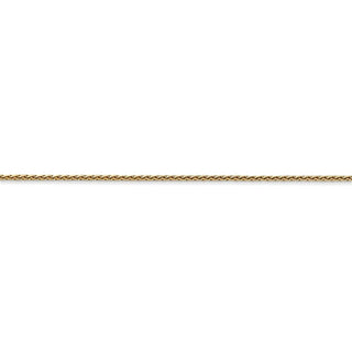 30" 14k Yellow Gold 1mm Diamond-cut Parisian Wheat Chain Necklace