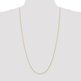 30" 14k Yellow Gold 1mm Diamond-cut Parisian Wheat Chain Necklace