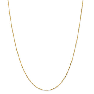 30" 14k Yellow Gold 1mm Diamond-cut Parisian Wheat Chain Necklace