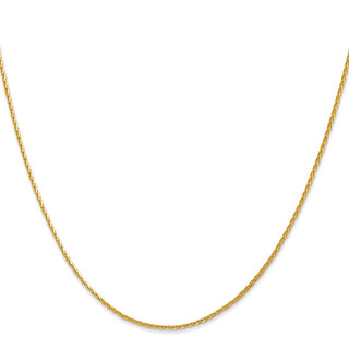 18" 14k Yellow Gold 1.5mm Diamond-cut Parisian Wheat Chain Necklace
