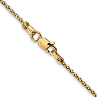 18" 14k Yellow Gold 1.5mm Diamond-cut Parisian Wheat Chain Necklace