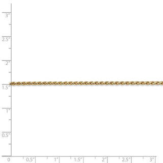 30" 14k Yellow Gold 1.9mm Diamond-cut Parisian Wheat Chain Necklace