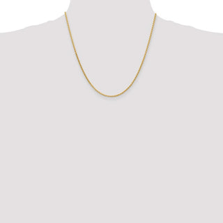 20" 14k Yellow Gold 1.9mm Diamond-cut Parisian Wheat Chain Necklace