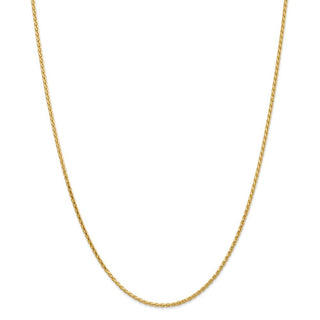 24" 14k Yellow Gold 1.9mm Diamond-cut Parisian Wheat Chain Necklace
