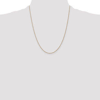 22" 14K Yellow Gold 22 inch .8mm Light Baby Rope with Spring Ring Clasp Chain