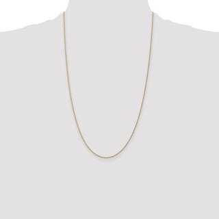 26" 14K Yellow Gold 26 inch .8mm Light Baby Rope with Spring Ring Clasp Chain