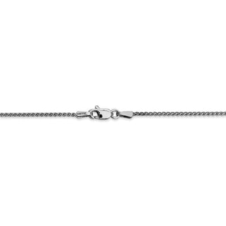 24" 14k White Gold 1.25mm Spiga Chain Necklace