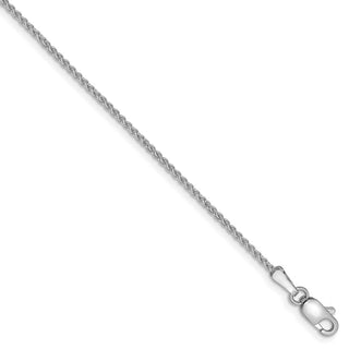6" 14k White Gold 1.25mm Spiga Chain Bracelet