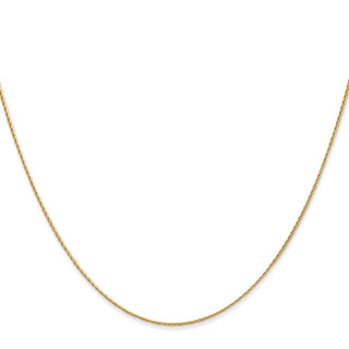 24" 14K Yellow Gold 24 inch .7mm Round Parisian Wheat with Lobster Clasp Chain