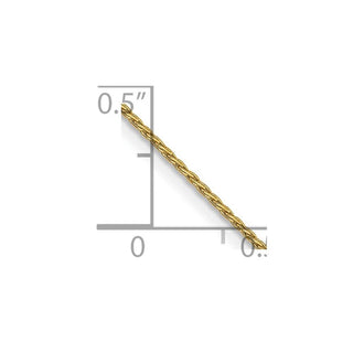 24" 14K Yellow Gold 24 inch .7mm Round Parisian Wheat with Lobster Clasp Chain