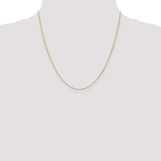 20" 14K Yellow Gold 20 inch .7mm Round Parisian Wheat with Lobster Clasp Chain