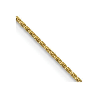 24" 14K Yellow Gold 24 inch .7mm Round Parisian Wheat with Lobster Clasp Chain