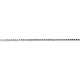 24" 14k White Gold 1mm Round Parisian Wheat Chain Necklace
