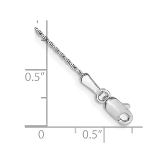 7" 14k White Gold 1mm Round Parisian Wheat Chain Bracelet