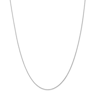 24" 14k White Gold 1mm Round Parisian Wheat Chain Necklace