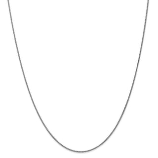 24" 14k White Gold 1.25mm Spiga Chain Necklace
