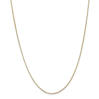 24" 14k Yellow Gold 1.15mm Rolo Pendant Chain Necklace