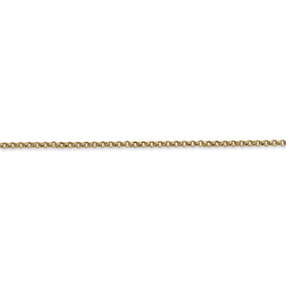 16" 14k Yellow Gold 1.55mm Rolo Pendant Chain Necklace
