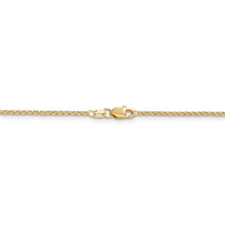 18" 14k Yellow Gold 1.55mm Rolo Pendant Chain Necklace