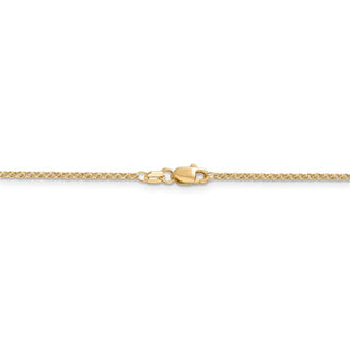 16" 14k Yellow Gold 1.55mm Rolo Pendant Chain Necklace