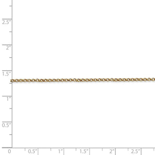 16" 14k Yellow Gold 1.55mm Rolo Pendant Chain Necklace
