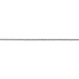 16" 14k White Gold 1.15mm Rolo Pendant Chain Necklace