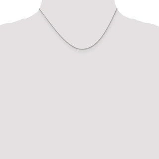 16" 14k White Gold 1.15mm Rolo Pendant Chain Necklace